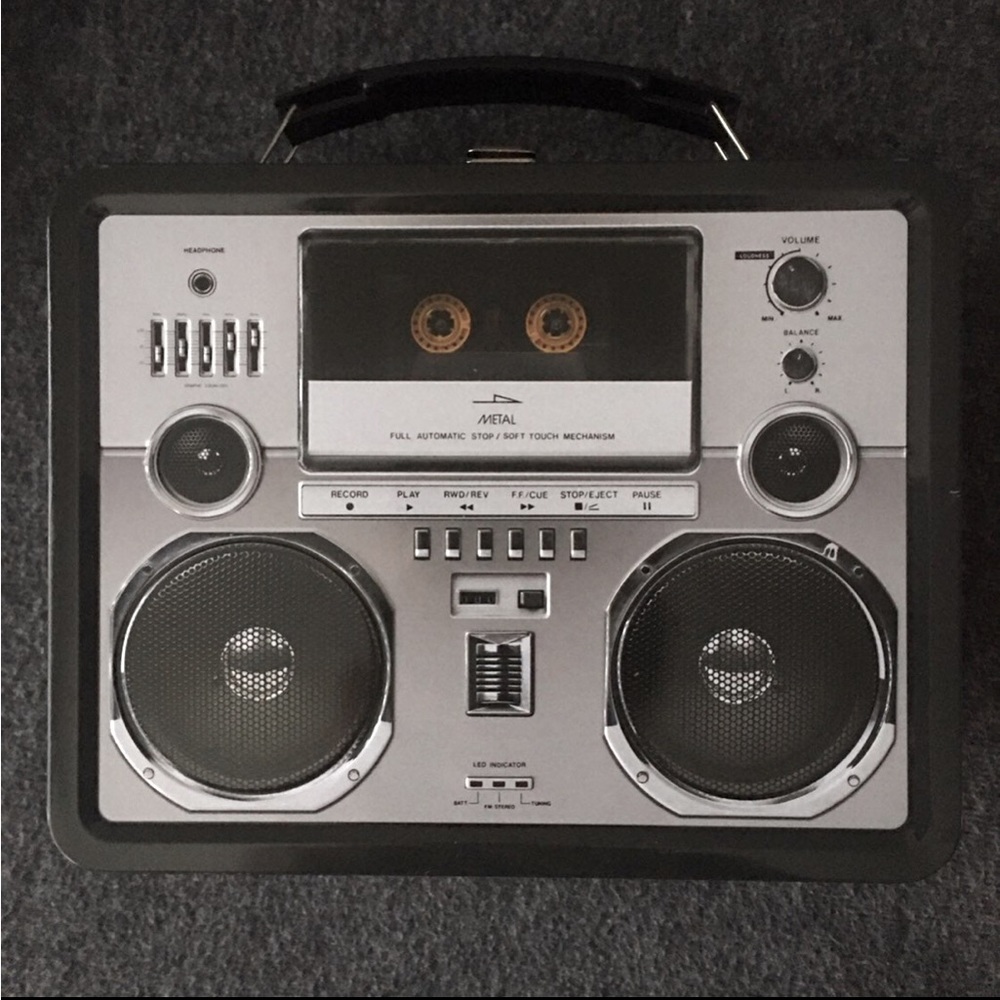 🟤Kid’s Retro Rare Metal Boom Box Lunch Box